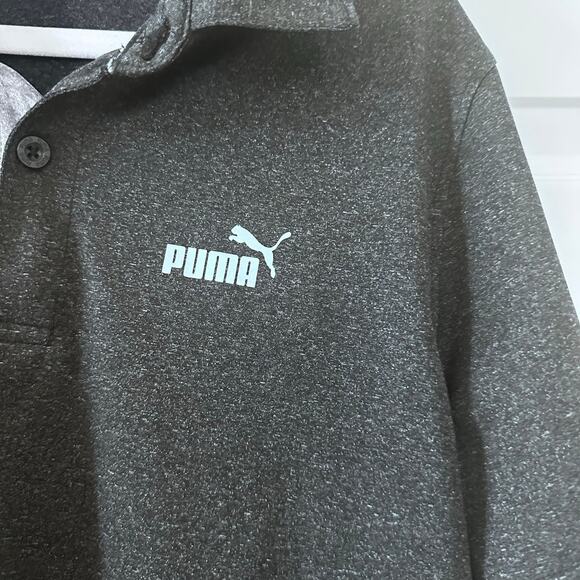 Puma Golf Polo Shirt - Youth Large - Heathered Gray - Picture 3 of 4